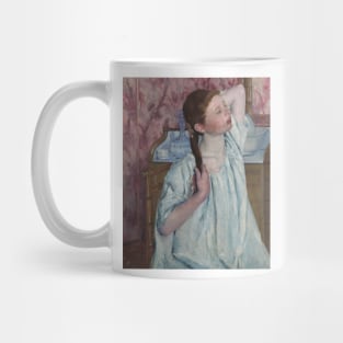 Girl Arranging Her Hair by Mary Cassatt Mug